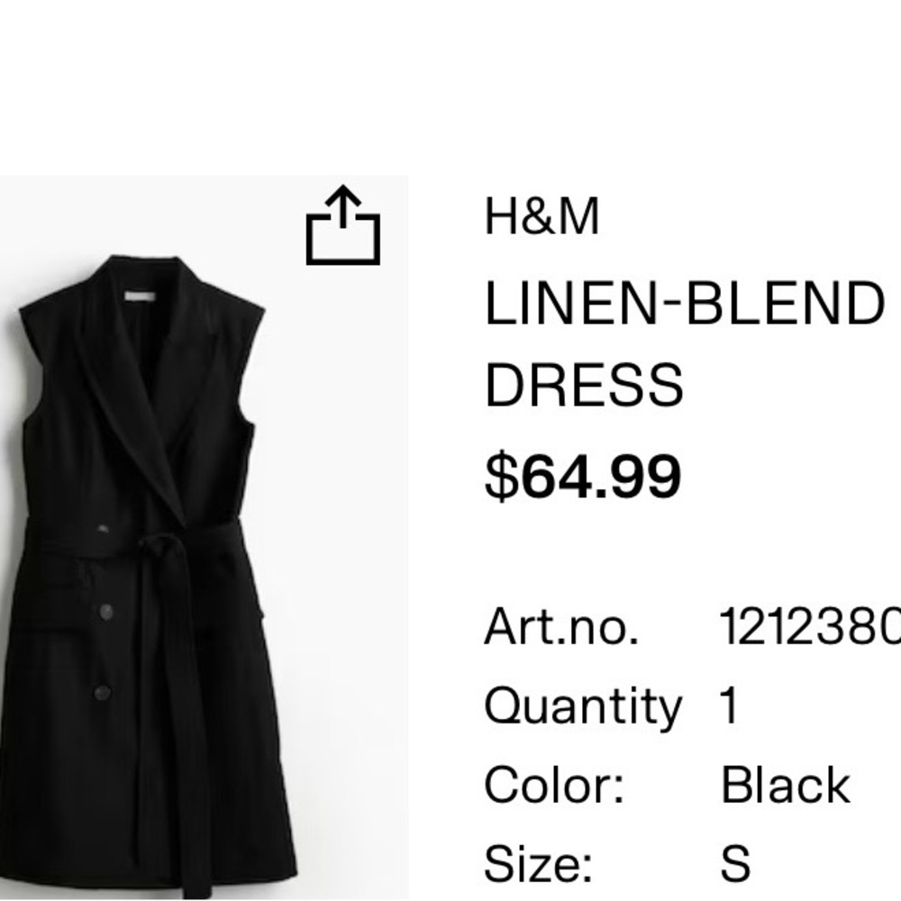 Linen- Blend Jacket Dress